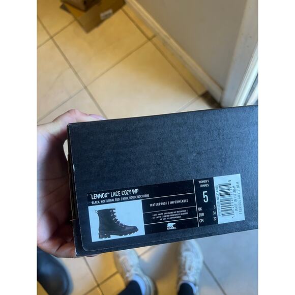 Sorel Women's Lennox Lace Cozy Rain Boot Waterproof Suede Boots Size 5 - Picture 6 of 6